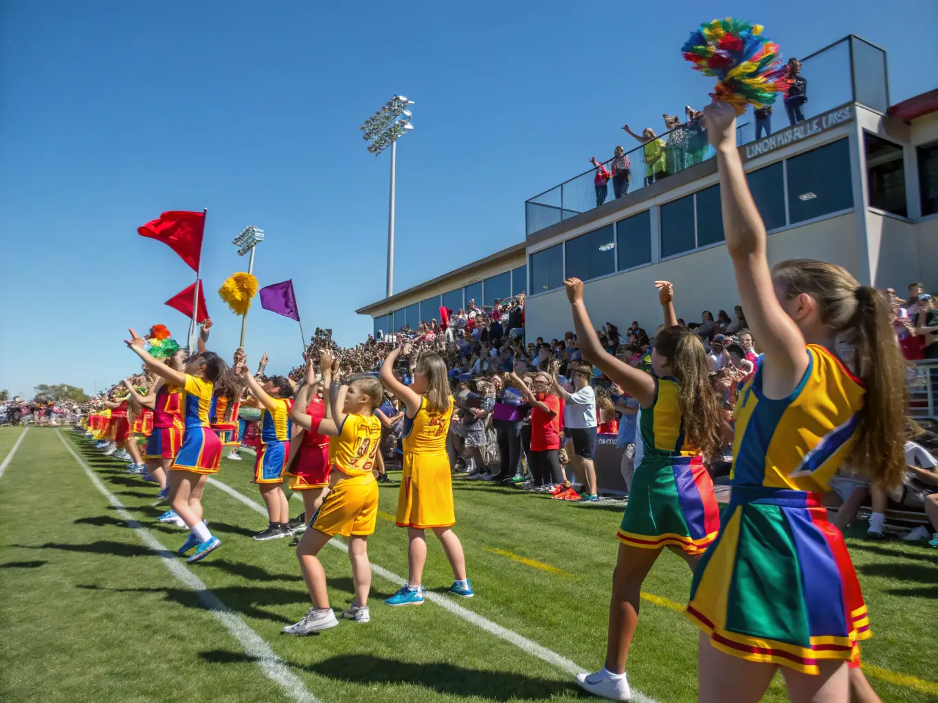 A vibrant image of participants engaging in a local sports competition organized by ECURIE DES BALZANES, showcasing teamwork and community spirit.