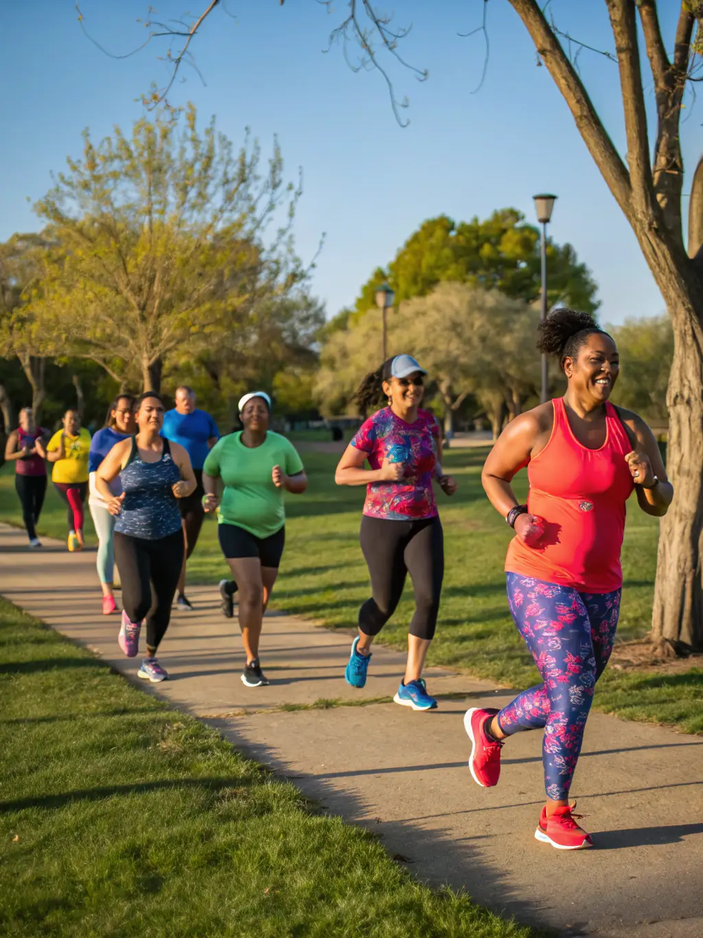 A photograph of adults participating in a local community run organized by ECURIE DES BALZANES, emphasizing health and community engagement.